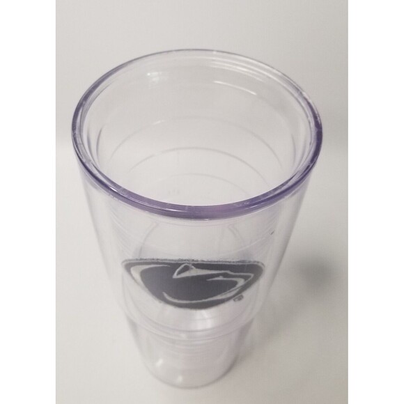 Tervis Tumbler 24 oz Penn State Nittany Lions Glass Cup Clear w/ Patch USA Made - Picture 4 of 5